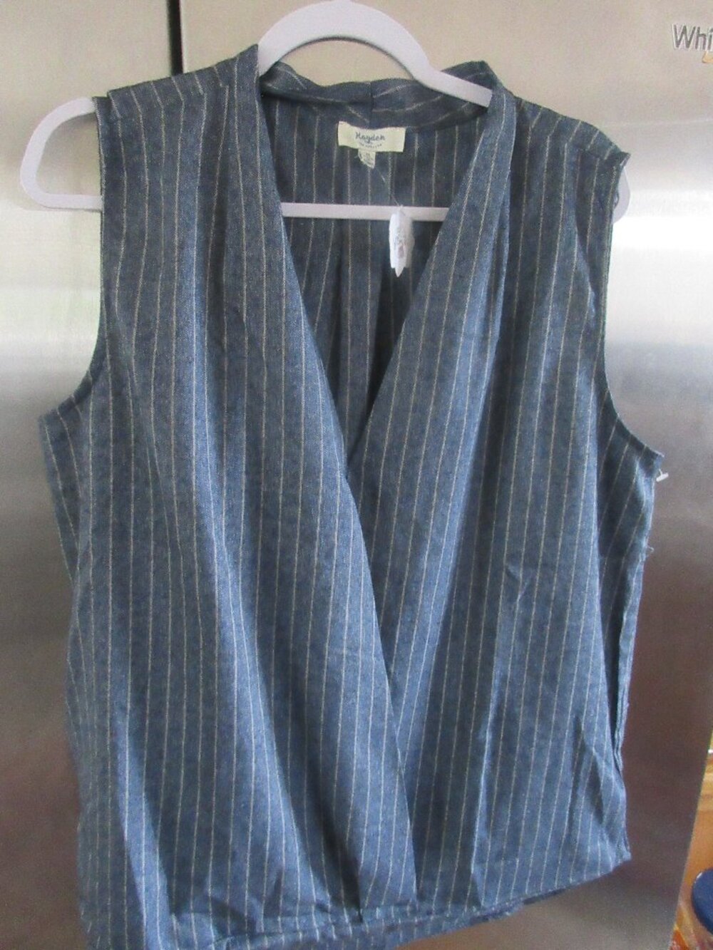 Hayden Los A new nwt striped tunic top blouse xl blue